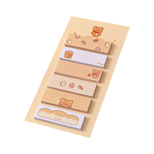 Cartoon grid girl index stickers student cute instruction stickers ins6 sticky notes creative message note paper