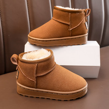 冬季新款加厚加绒保暖雪地靴户外防滑时尚棉靴男女童雪地靴