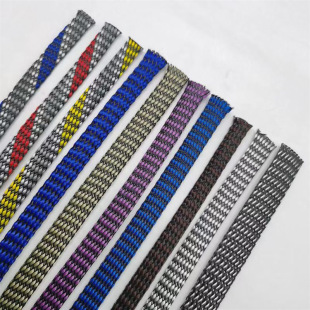 Black High-Resistance Soft Nylon Patterned Colored Cotton Solid Color Patterned Pps Braided Mesh Cable Flexible Insulation
