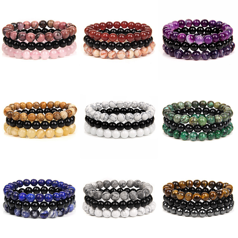 Classic Style Geometric Natural Stone Unisex Bracelets display picture 4