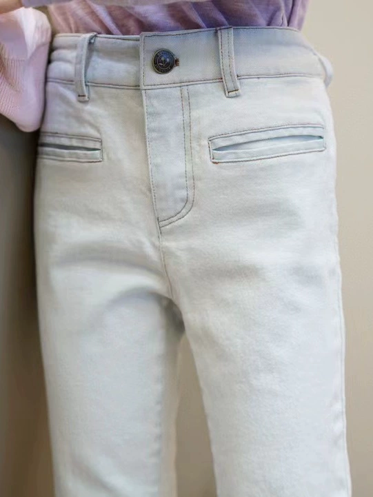 Summer children's light and thin blue denim jeans, (Physicals)