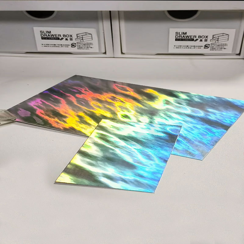 UV inverso agua ondulado llama láser doble barra de flash papel de fondo reflectante flash papel de revestimiento interno papel de fondo insignia