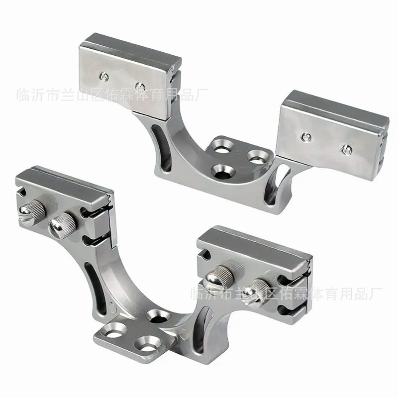 Alloy Dual-Purpose Bow Head with 8-Hole Spacing, Outdoor Clip-On Flat Leather Round Rubber Band Dual-Purpose Bow Head DIY 40 Support Head Cross-Border