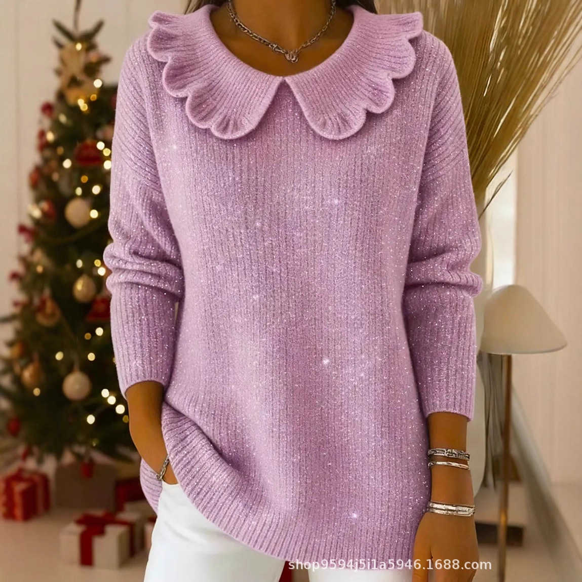 Foreign Trade Amazon Unique Vintage 3D Digital Print Stand Collar Pl Women's Top