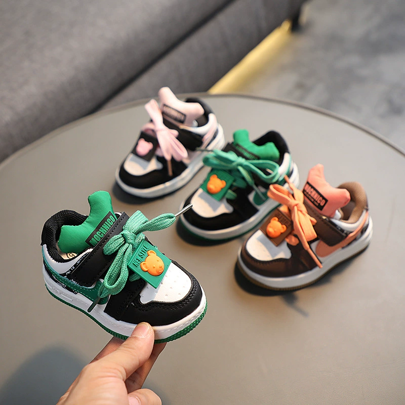 Детская обувь для малышей 2023 Осенняя новая Корейская повседневная обувь с мягкой подошвой для мальчиков и девочек От 0 до 3 лет милая детская обувь