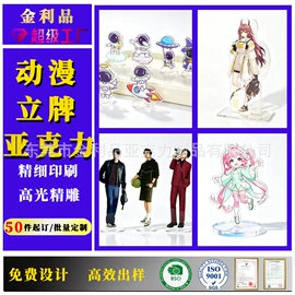 亚克力加工;其他有机玻璃;动漫立牌