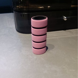 Skipping Rope Foam Handle Cover Nbr Rubber Plastic Sponge Casing Sponge Tube Handle Cover with Four Slots, Pink on the Outside and Black on the Inside