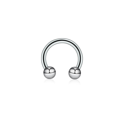 G23 Titanium European and American Best-Selling External Tooth Cone Round Ball Horse Shaped Rod Nose Ring Nose Pin Earring C-Rod Body Piercing Jewelry