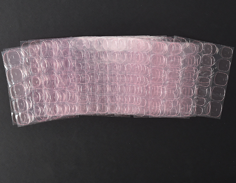 24 piezas de uñas gel de jalea transparente y pegajoso pegamento adhesivo amarillo de doble cara pieza de uñas desgaste de uñas adhesivo de doble cara gel de jalea