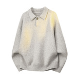 高品质男士毛衣春秋季新款翻领针织衫男款宽松休闲毛线衣打底衫男，男装针织衫/毛衣，星座614