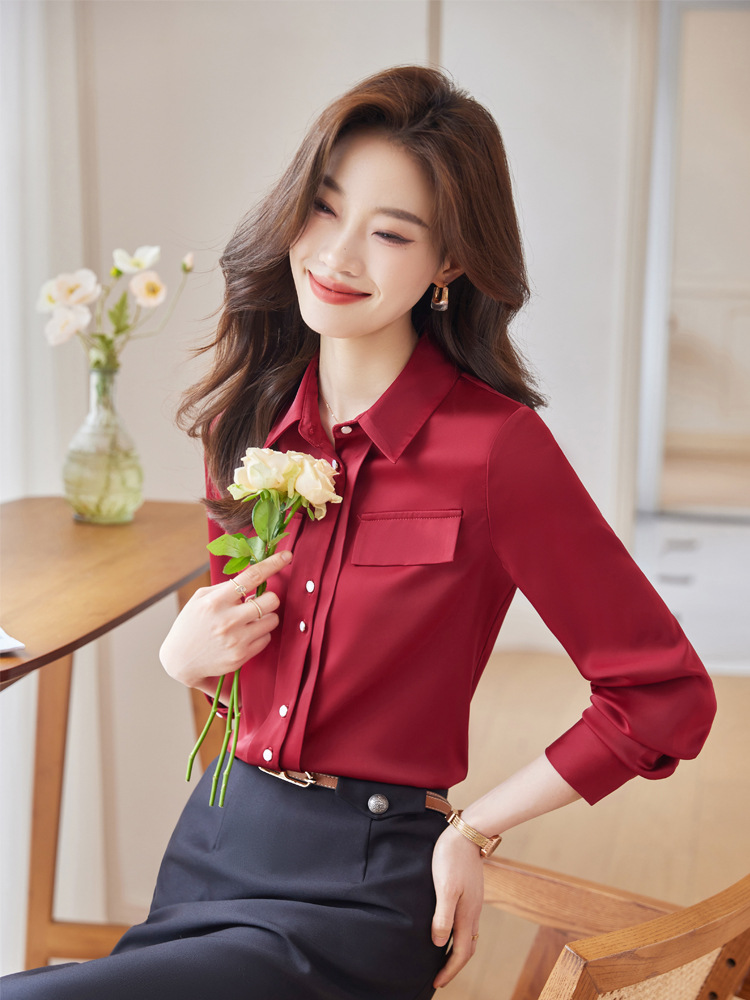 Autumn fashionable solid color elegant shirt