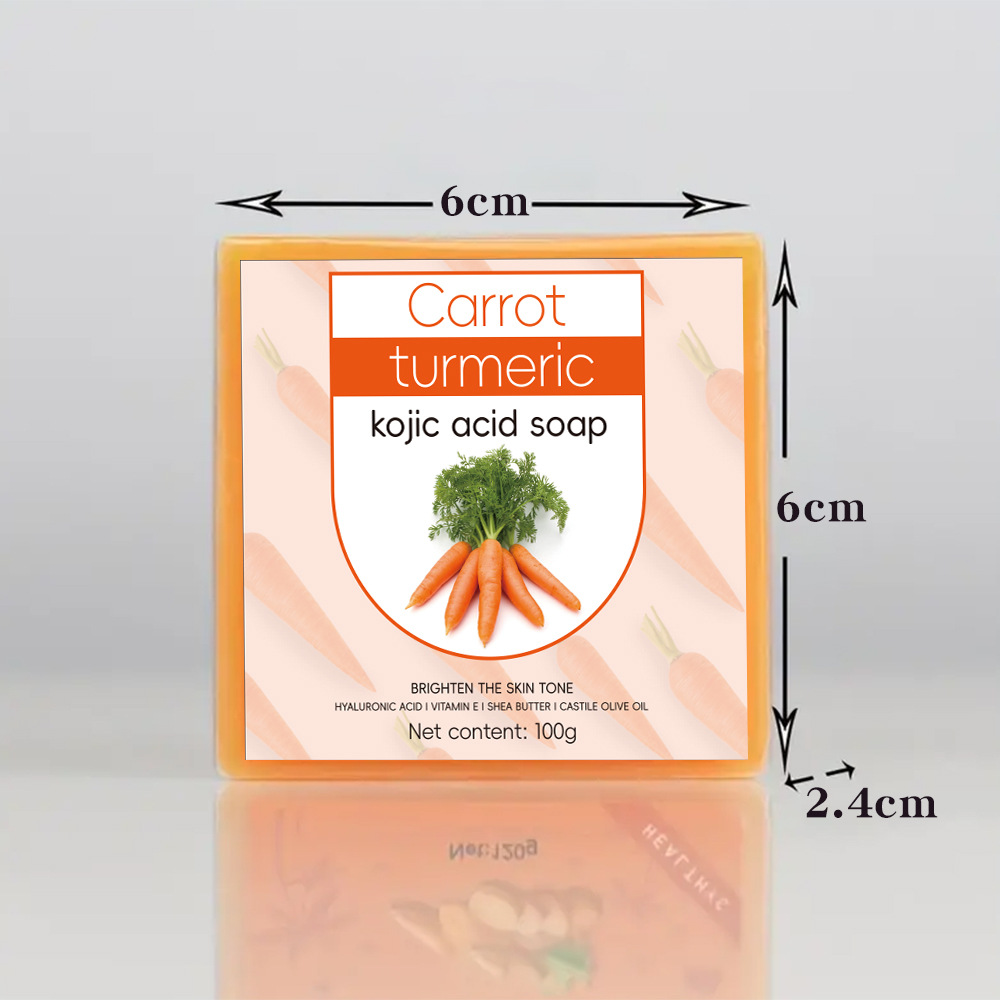 Comercio exterior transfronterizo jabón de zanahoria jabón de cúrcuma jabón hecho a mano de Ácido Kójico jabón de baño