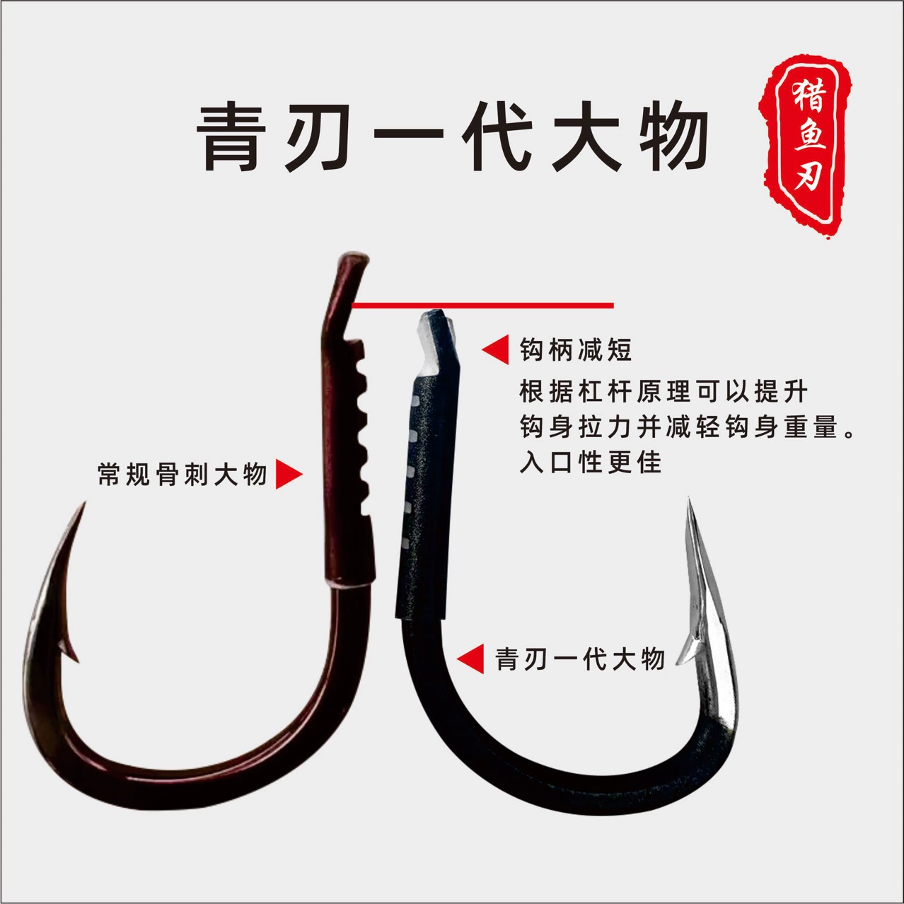 Big Things Hook Green Blade Generation Strengthens the Special Triangle Knife Hook for Giant True Crested Casing Marking Fish