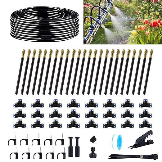 Irrigatore universale automatico per fiori, dispositivo di irrigazione a microirrigazione regolabile, raffreddamento e umidificazione, con spina rapida._voghion.com