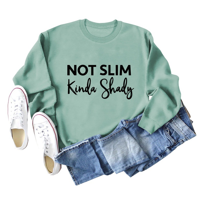 Amazon estación independiente en stock simple de Europa y América carta cuello redondo manga larga Las Mujeres No delgado tipo flojo suéter