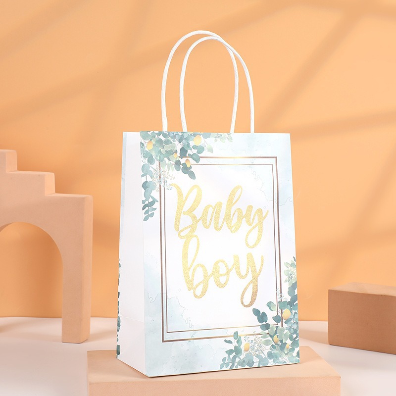Bolsas de regalo de cumpleaños, bolsas de cartón cartón, bolsas de embalaje para llevar, bolsas de embalaje de regalo de fiesta para niños, bolsas de mano