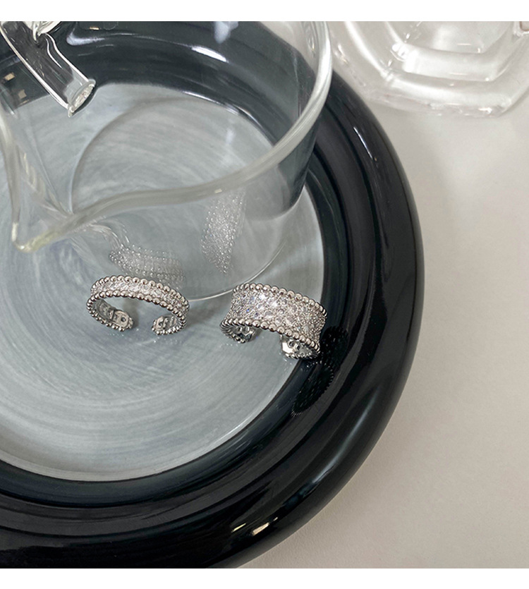 Fashion Geometric Copper Diamond Rhinestones Open Ring 1 Piece