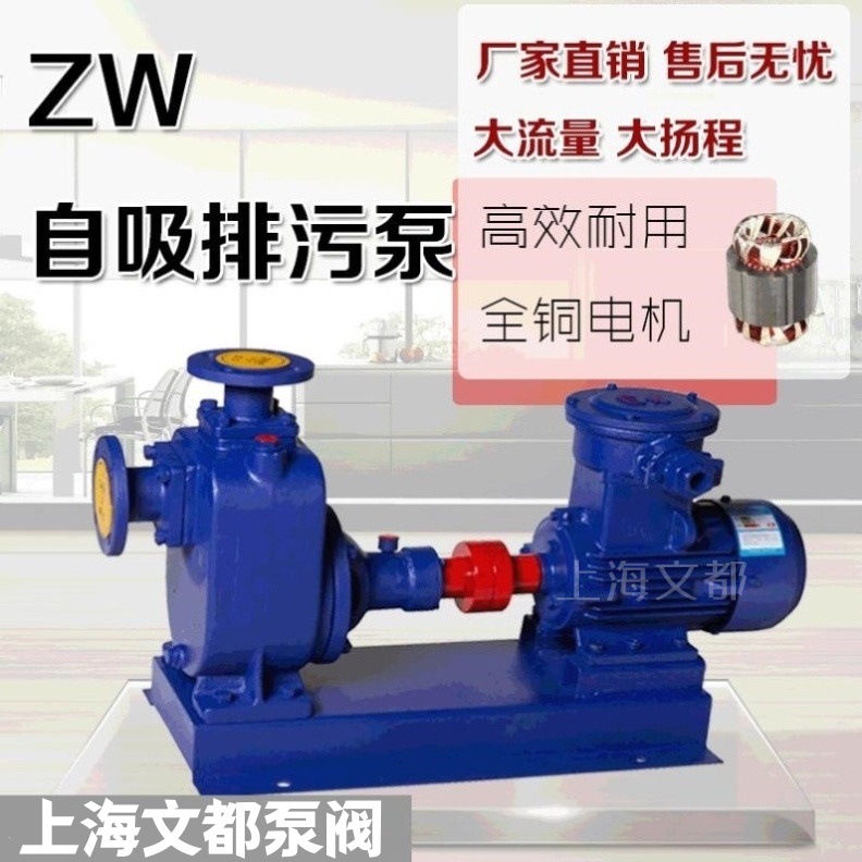 供应40ZW15-30-3型不锈钢无堵塞自吸排污泵铸铁化粪池电动污水泵