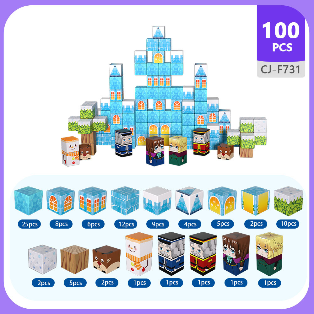 Personalizado transfronterizo My Magnet World Cube Puzzle Imán Bloque de construcción 20MM Partículas grandes Juego MC Cubo magnético