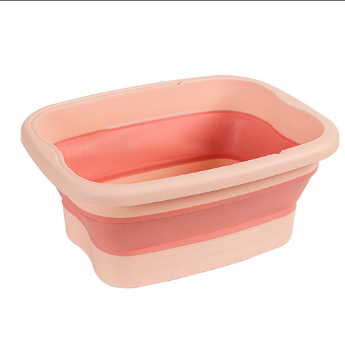 Folding foot bath bucket household folding foot bath bucket travel portable massage foot bath plastic foot bath bucket high and deep bucket