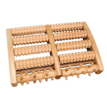 Temu亚马逊热销 木质按摩滚轮脚底按摩器  运动户外经络 保健器材