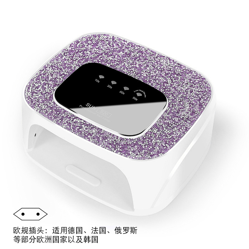 Lámpara para hornear uñas con incrustaciones de diamantes 168W lámpara para hornear uñas de secado rápido lámpara para hornear uñas de alta potencia máquina de fototerapia