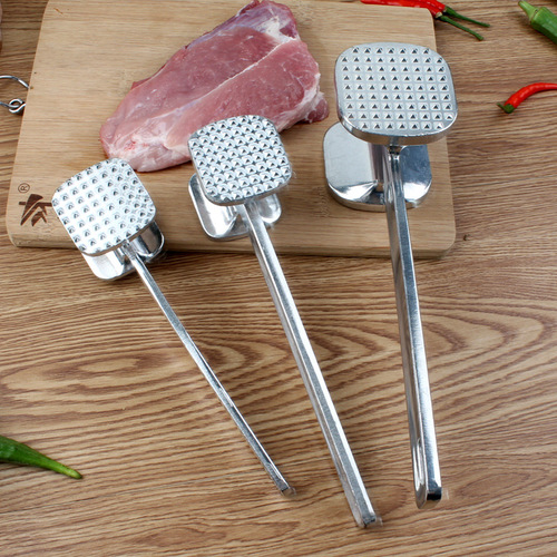 Household dual-sided tenderizing hammer, aluminum steak hammer, zinc alloy meat hammer, stainless steel meat hammer, tenderizing hammer