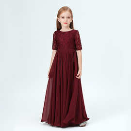 儿童音乐会管弦乐团合唱演出服女童钢琴表演礼服裙学生朗诵主持人