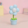 Blue, flowered
