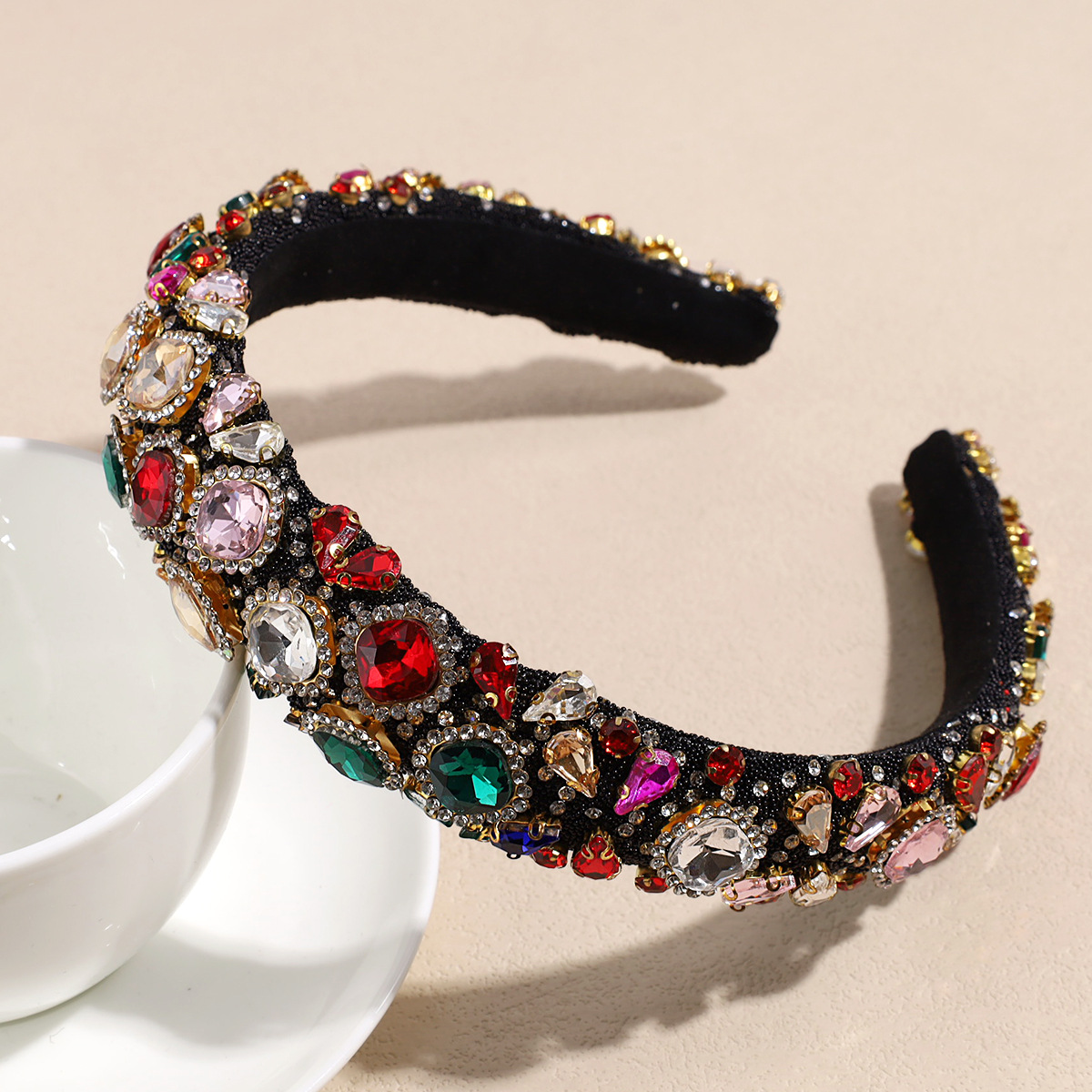 180g Weight Hair Band Hair Accessories Type 1 Piece Quantity Banquet, Party Occasion Cloth Material Glittery Pattern All Seasons Season Women's Gender Glam, Sweet Style Glam Sweet Women's Glittery Cloth Hair Band 7