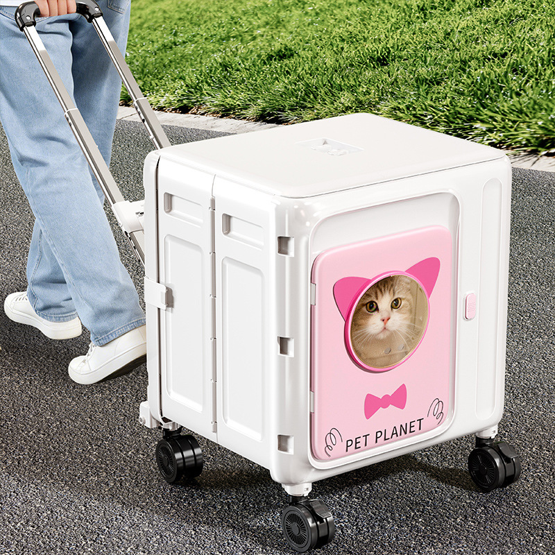 Convenient Pet Trolley Box, Cat Bag, Large Capacity Cat Travel Suitcase, Airline Box, Cat Cage, Foldable Trolley Convenient Pet Trolley Box, Cat Bag, Large Capacity Cat Travel Suitcase, Airline Box, Cat Cage, Foldable Trolley