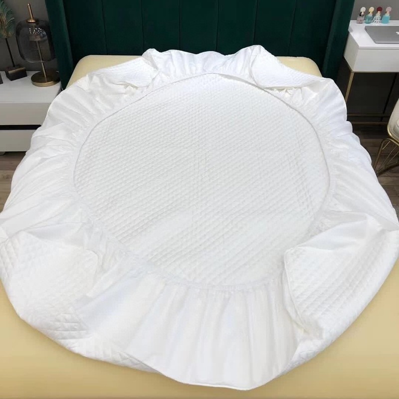 純色シンプルな60本の長絨綿ベッド笠単品の席夢思マットレス保護カバー1.5/1.8メートル純綿ベッドカバー|undefined