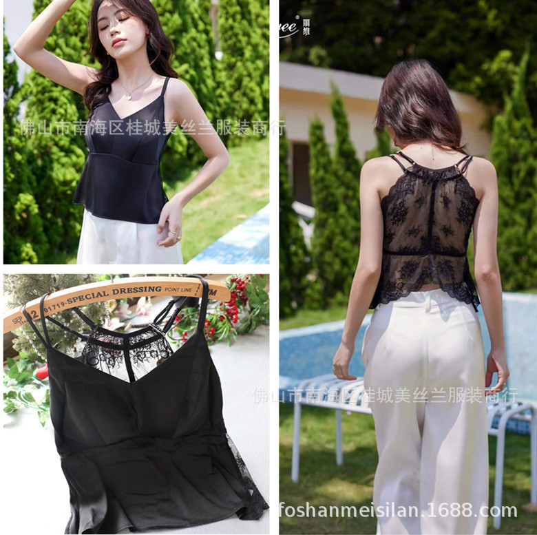 Liwei underwear integrated bra lace back hollow-out sexy tube top wrapped chest short camisole inner wear for women 3017