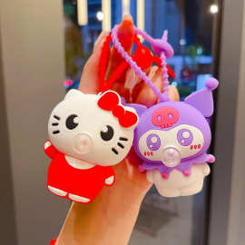 创意三丽鸥吐泡泡捏捏乐钥匙扣包包挂件可爱钥匙链挂饰小礼品批发