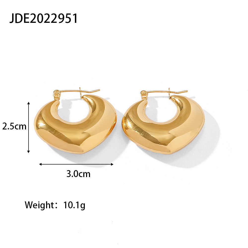 Fashion Geometric Stainless Steel Earrings Gold Plated Stainless Steel Earrings display picture 3