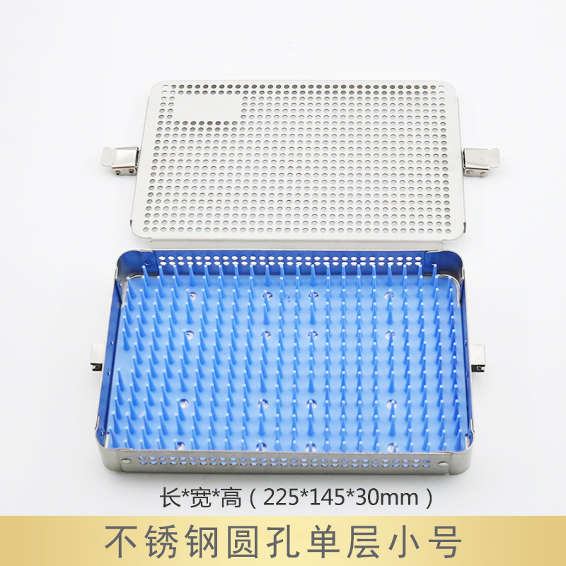Caja de desinfección de silicona de alta presión resistente a altas temperaturas médica importada de acero inoxidable caja de instrumentos de microscopio quirúrgico oftálmico caja de desinfección de esterilización