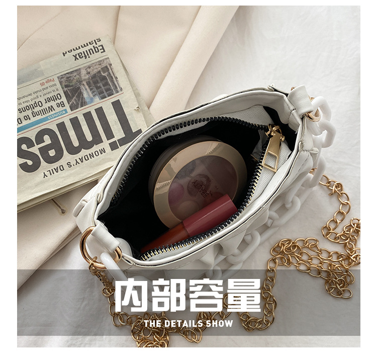 Fashion Thick Chain Portable Dumpling Bag Mini Shoulder Messenger Bag display picture 22