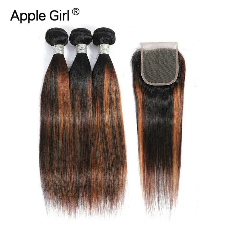 F1B/30 Human Hair Bundle Lace Closure Frontal Hair Curtain Hair Block Human Hair F1B/30 Human Hair Bundle Lace Closure Frontal Hair Curtain Hair Block Human Hair