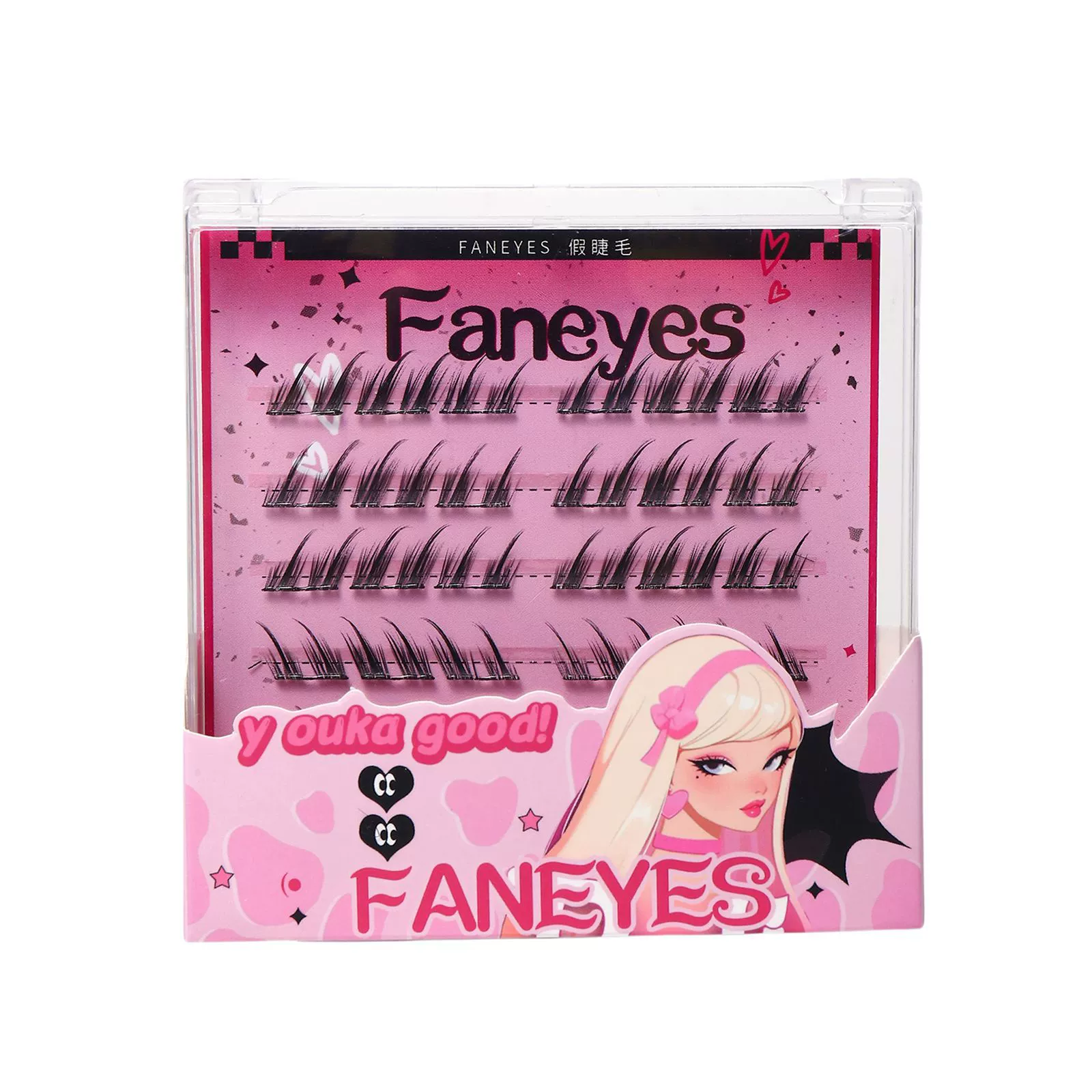 Self‑adhesive glue‑free false eyelashes, multiple decorative styles, 6–20 rows