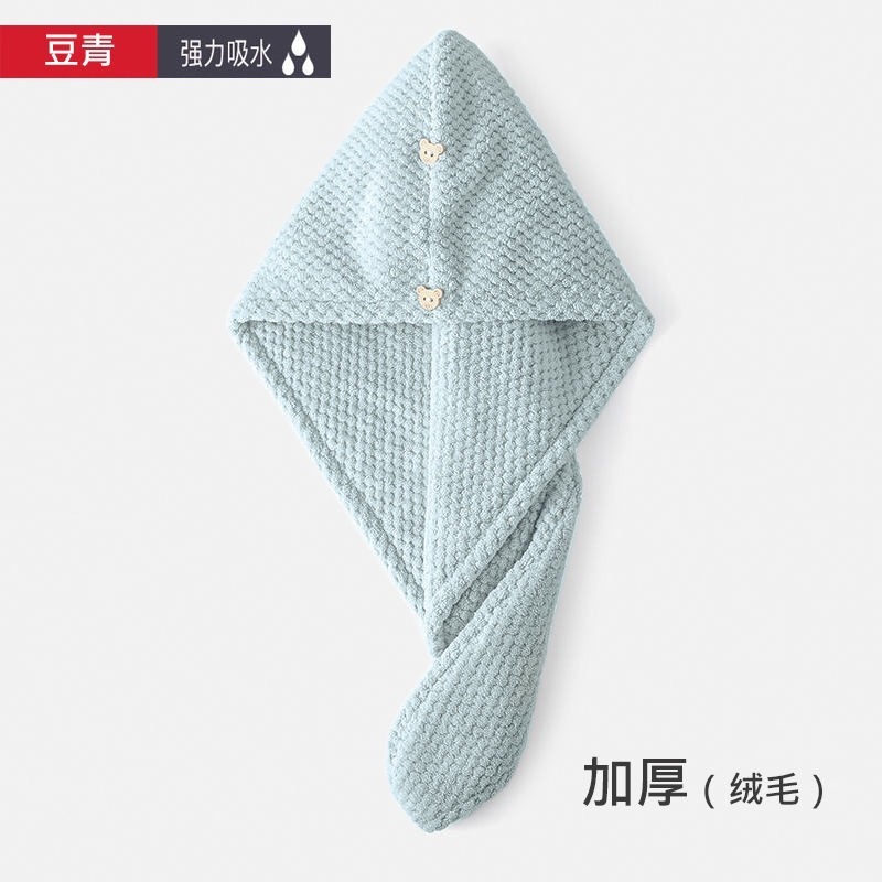 干发帽女吸水菠萝格珊瑚绒日式干发巾长发加厚代发浴帽日本包头巾|undefined