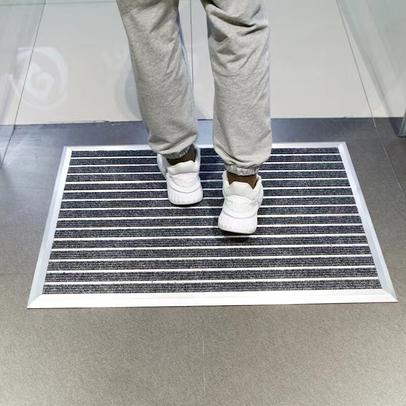 Entrance Door Aluminum Alloy Floor Mat Household Entrance Entrance Floor Mat Tile Shop Mud Scraping Anti-Slip Dustproof Carpet