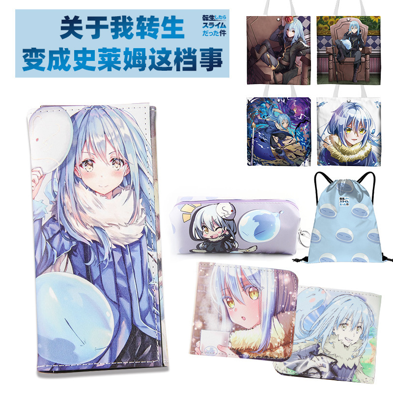 Animation Surrounding Slime Wallet Canvas Bag Belted Pocket Pencil Bag About My Rebirth into Slime