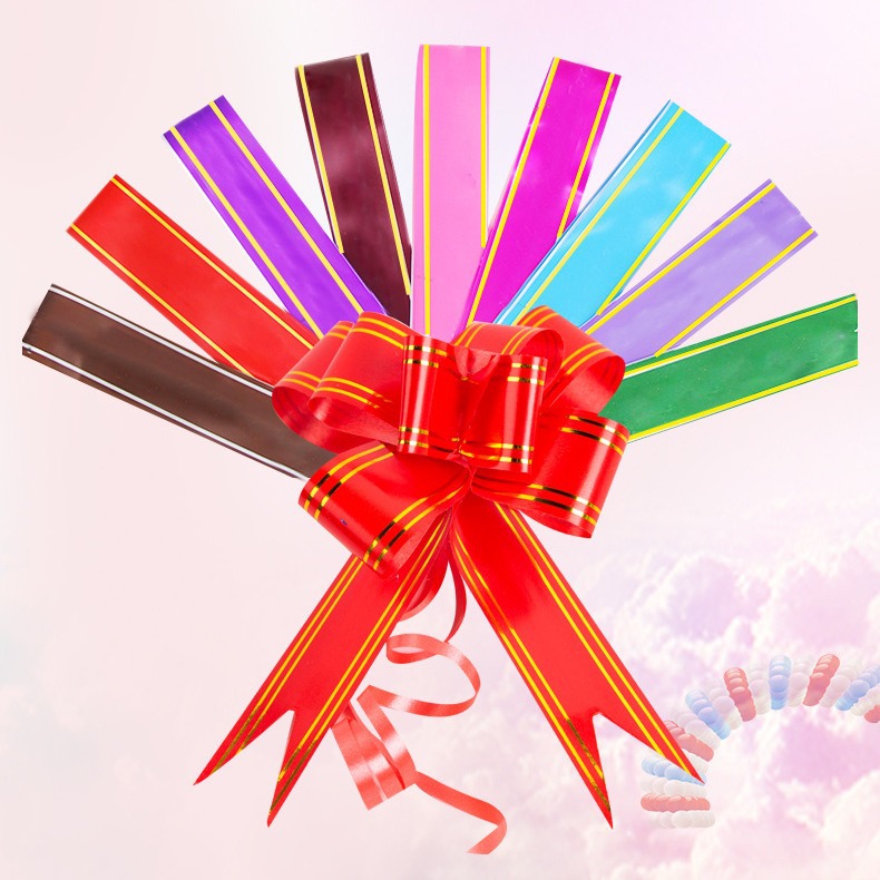 1.2CM flores al por mayor arco cinta caja de regalo de boda embalaje de boda decoración de automóvil manija de la puerta