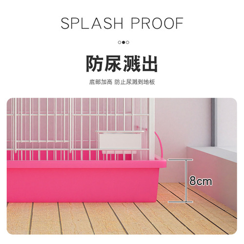 Encrypted golden flower squirrel cage, devil squirrel cage, three-story villa, chinchilla, flower-branch rat, urine-proof rabbit cage, mink cage, bird cage