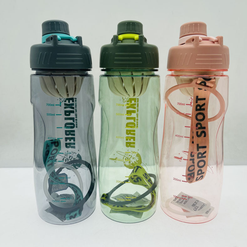 Weilong 9005 nuevo espacio taza con colador taza de agua doble giro boca cubierta deportes taza de agua vitalidad Yuan gas taza de plástico