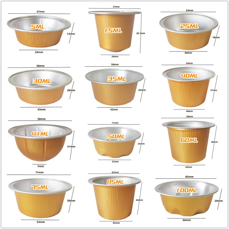 5-230ml Малый размер фермент чай здоровый порошок алюминиевая фольга чашка кофе упаковка золотой оловянной бумажной коробки 10 шт