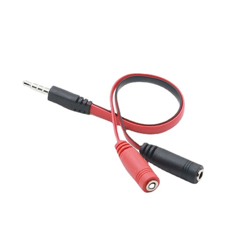 Mobile phone 3.5mm plug to headphone microphone jack headphone converter notebook one-to-two conversion wiring