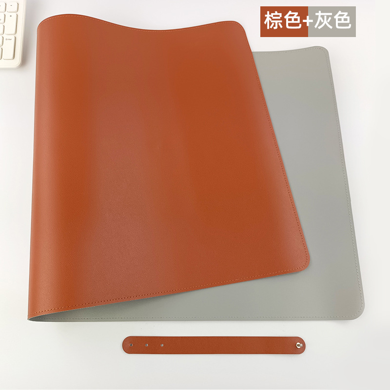 Alfombrilla de ratón de cuero de doble cara almohadilla de escritura de computadora de escritorio de la Oficina Creativa de gran tamaño almohadilla de ratón impermeable de cuero de la PU al por mayor