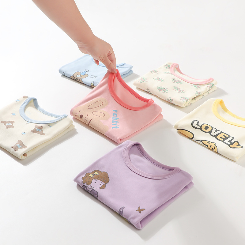 Nueva ropa para niños, primavera y otoño, ropa interior para niños, ropa de otoño para niños, pantalones largos, pijamas para niñas pequeñas y medianas, ropa de hogar al por mayor image 3