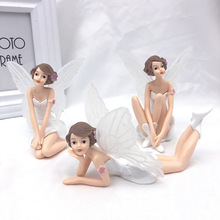 花仙子蛋糕装饰摆件精灵公主美少女天使翅膀娃娃女孩生日烘焙插件